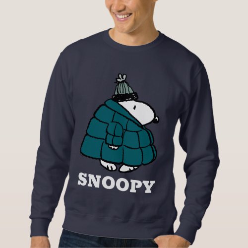Peanuts  Snoopy Winter Puffer Jacket Sweatshirt