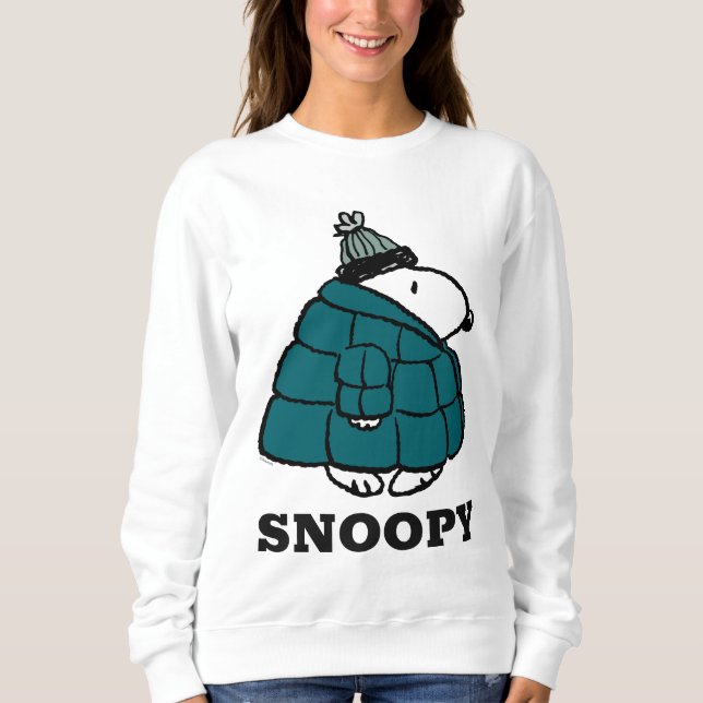 Peanuts | Snoopy Winter Puffer Jacket Sweatshirt (Front)