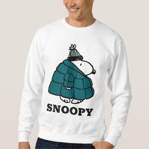 Peanuts  Snoopy Winter Puffer Jacket Sweatshirt