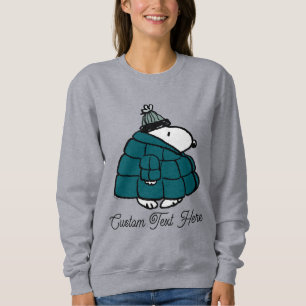 Peanuts Snoopy Winter Puffer Jacket Sweatshirt