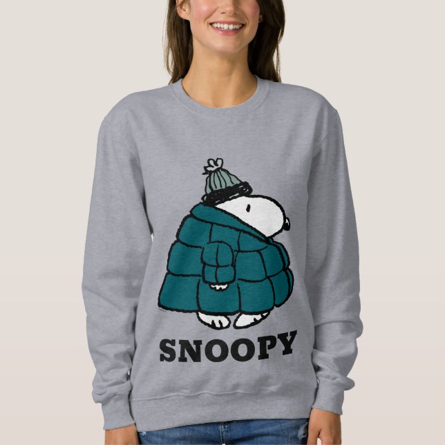 Peanuts | Snoopy Winter Puffer Jacket Sweatshirt (Front)