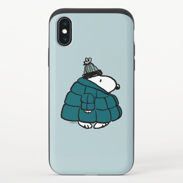 Peanuts | Snoopy Winter Puffer Jacket Uncommon iPhone Case (Back)