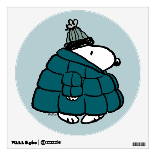 Peanuts  Snoopy Winter Puffer Jacket Wall Decal