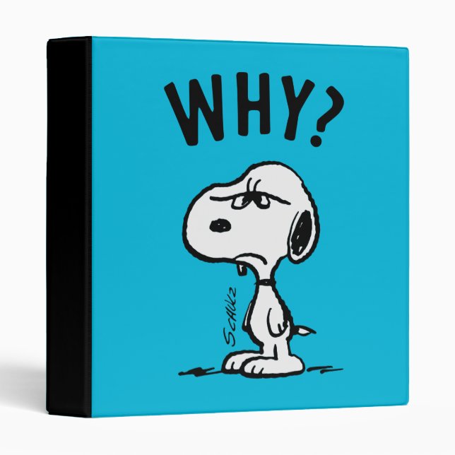 Peanuts | Snoopy Wonders Why? 3 Ring Binder (Front/Spine)