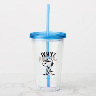 Peanuts   Snoopy Wonders Why? Acrylic Tumbler