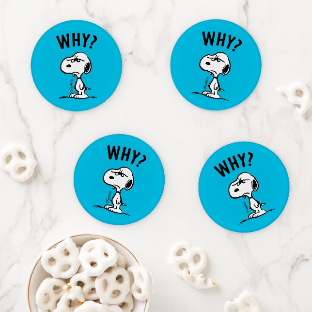 Peanuts | Snoopy Wonders Why? Coaster Set (In Situ)