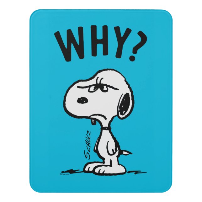 Peanuts | Snoopy Wonders Why? Door Sign (Contemporary Vert)