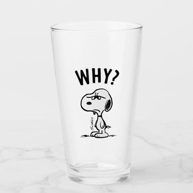 Peanuts | Snoopy Wonders Why? Glass (Front)