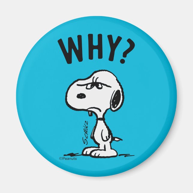 Peanuts | Snoopy Wonders Why? Magnet (Front)