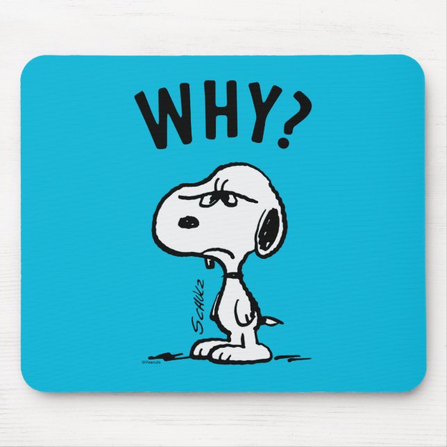 Peanuts | Snoopy Wonders Why? Mouse Pad (Front)