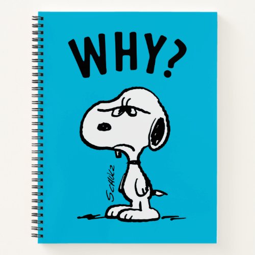 Peanuts  Snoopy Wonders Why Notebook