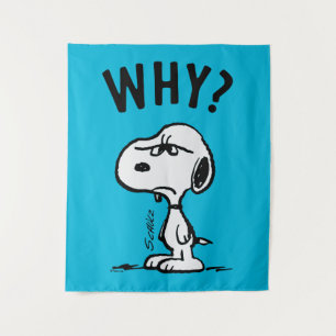 Peanuts   Snoopy Wonders Why? Tapestry