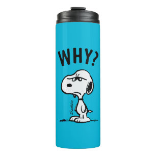 Peanuts Snoopy Wonders Why? Thermal Tumbler