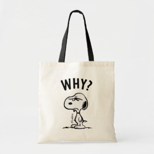 Peanuts Snoopy Wonders Why? Tote Bag