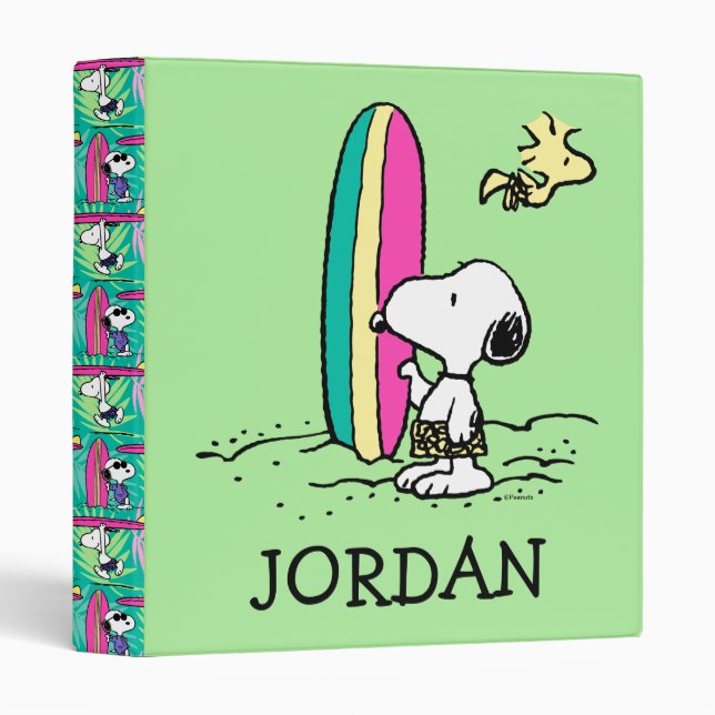 Peanuts | Snoopy & Woodstock | Add Your Name 3 Ring Binder (Front/Spine)