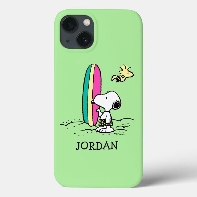 Peanuts | Snoopy &amp; Woodstock | Add Your Name iPhone 13 Case