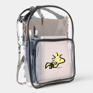 Peanuts Snoopy & Woodstock Add Your Name Clear Backpack