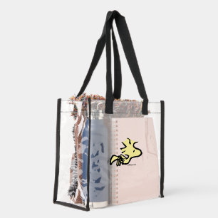 Peanuts Snoopy & Woodstock Add Your Name Clear Tote Bag