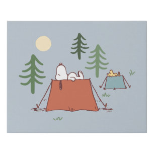 Peanuts Snoopy & Woodstock Add Your Name Faux Canvas Print