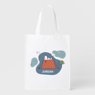 Peanuts Snoopy & Woodstock Add Your Name Grocery Bag