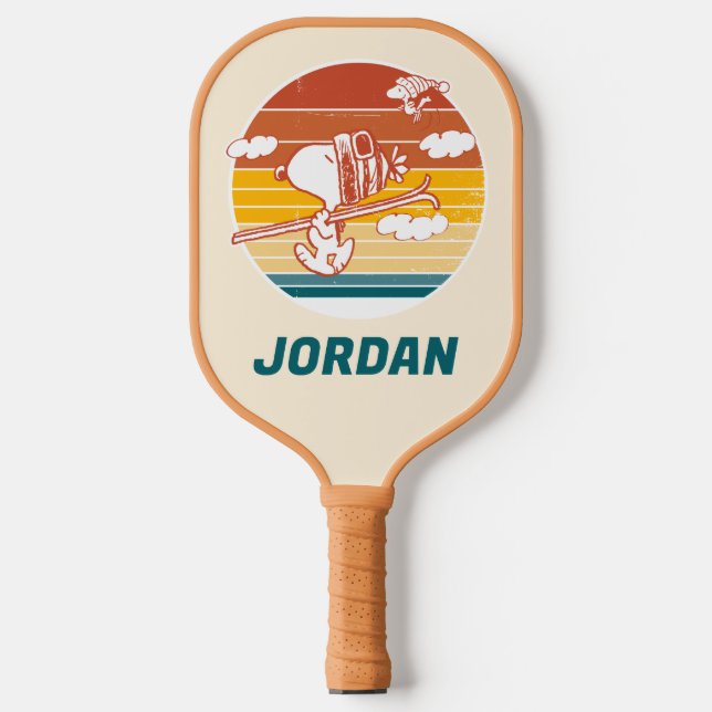 Peanuts | Snoopy & Woodstock | Add Your Name Pickleball Paddle (Front)