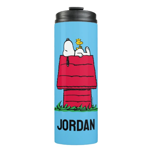 Peanuts | Snoopy & Woodstock | Add Your Name Thermal Tumbler (Front)