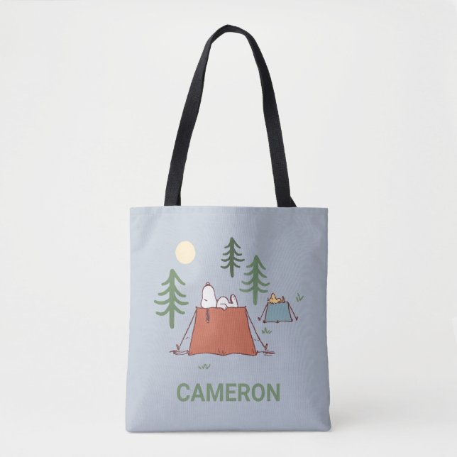 Peanuts | Snoopy & Woodstock | Add Your Name Tote Bag (Front)