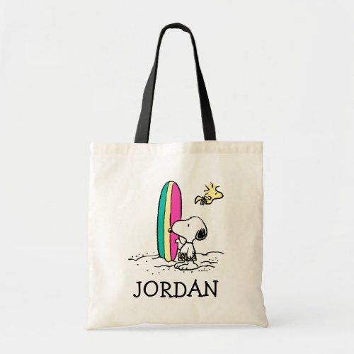 Peanuts  Snoopy  Woodstock  Add Your Name Tote Bag