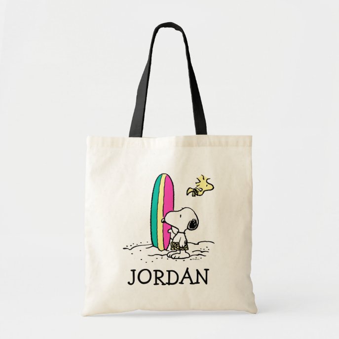 Peanuts | Snoopy &amp; Woodstock | Add Your Name Tote Bag