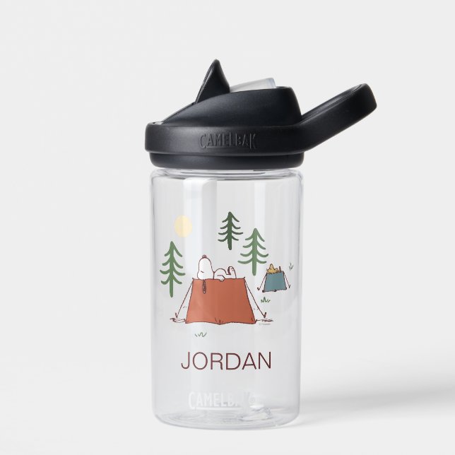 Peanuts | Snoopy & Woodstock | Add Your Name Water Bottle (Left)