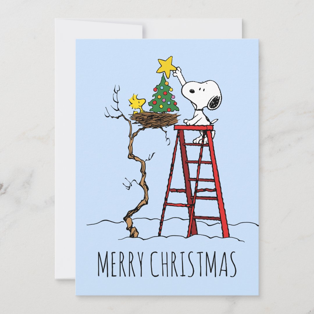 Peanuts | Snoopy & Woodstock | Add Your Photos Holiday Card