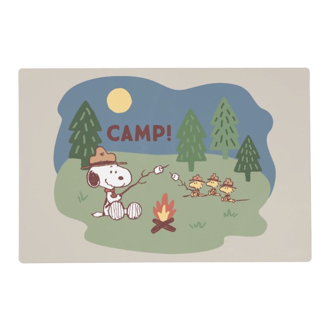 Peanuts | Snoopy & Woodstock at the Campfire Placemat (Front)