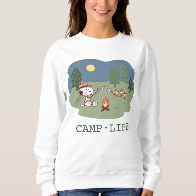 Peanuts | Snoopy & Woodstock at the Campfire Sweatshirt (Front)
