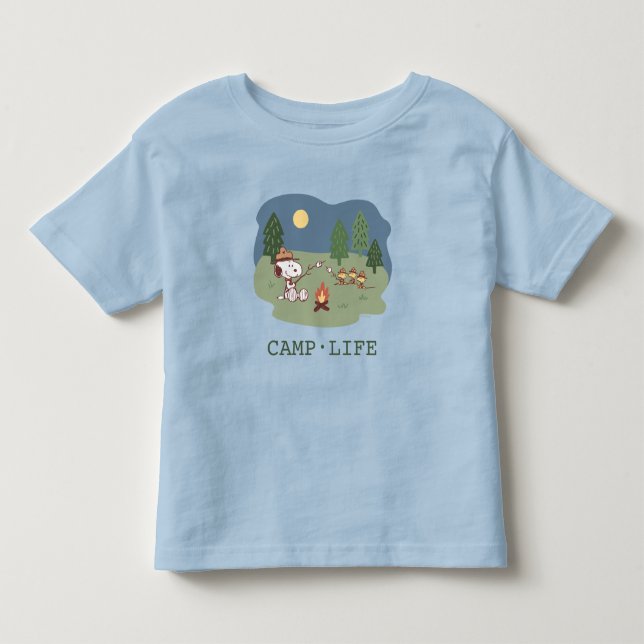 Peanuts | Snoopy & Woodstock at the Campfire Toddler T-shirt (Front)