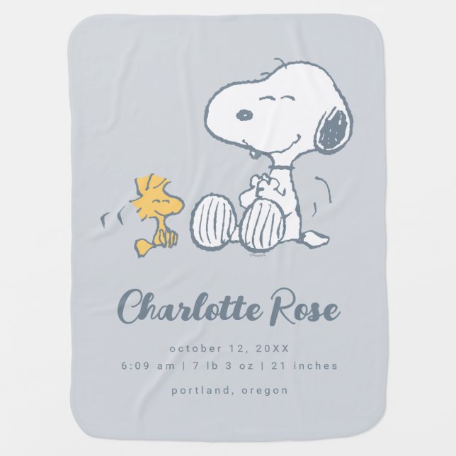 Peanuts | Snoopy & Woodstock Baby Blanket (Front)