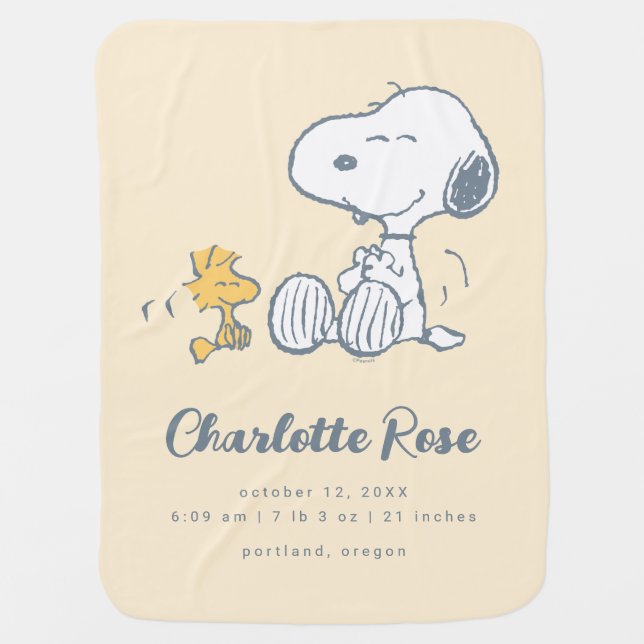 Peanuts | Snoopy & Woodstock Baby Blanket (Front)