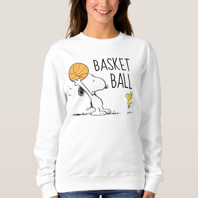 Peanuts | Snoopy & Woodstock Basketball Sweatshirt (Front)