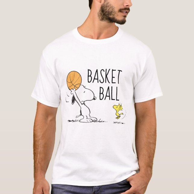 Peanuts | Snoopy & Woodstock Basketball T-Shirt (Front)