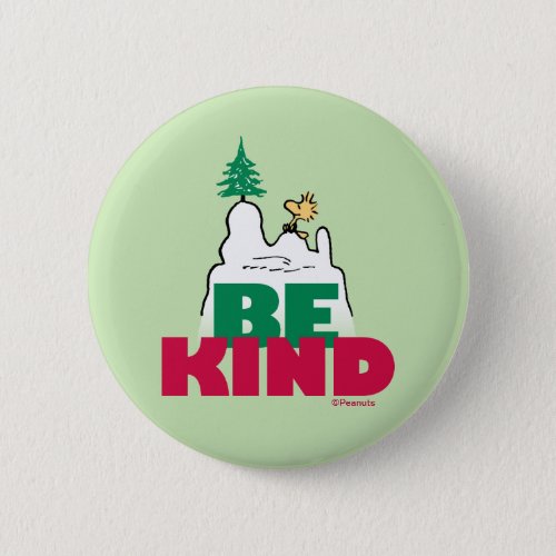 Peanuts  Snoopy  Woodstock Be Kind Button