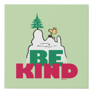 Peanuts Snoopy & Woodstock Be Kind Faux Canvas Print