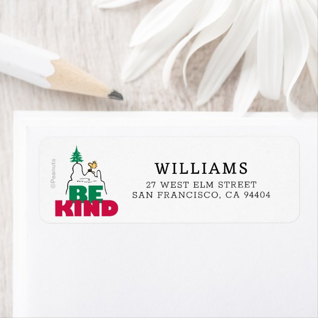 Peanuts | Snoopy & Woodstock Be Kind Label (Insitu)