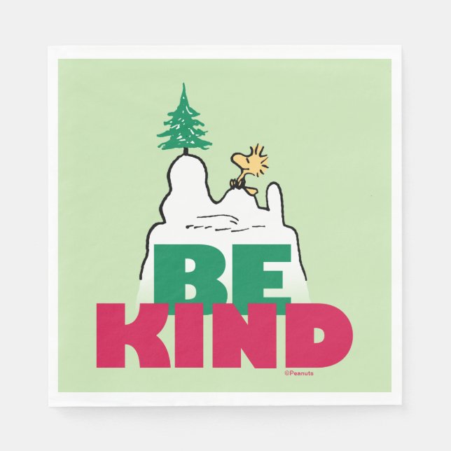 Peanuts | Snoopy & Woodstock Be Kind Napkins (Front)