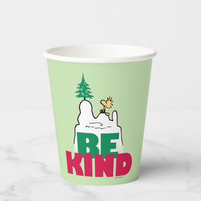 Peanuts | Snoopy & Woodstock Be Kind Paper Cups (Front)