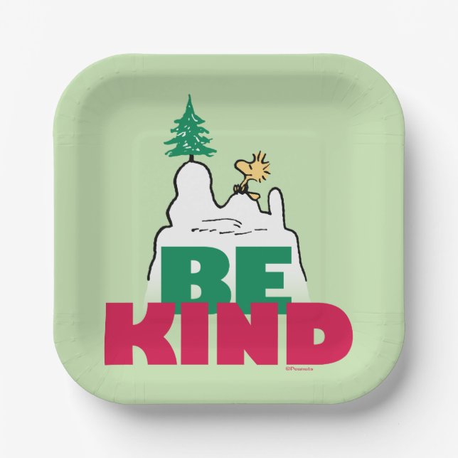 Peanuts | Snoopy & Woodstock Be Kind Paper Plates (Front)