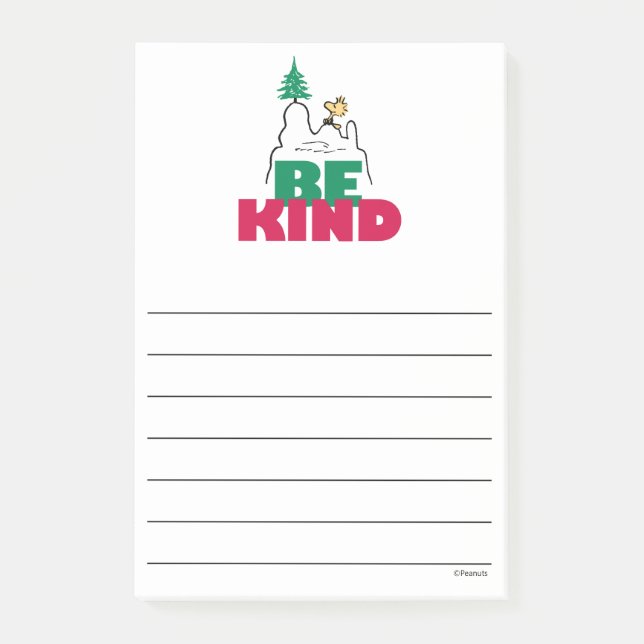 Peanuts | Snoopy & Woodstock Be Kind Post-it Notes (Front)