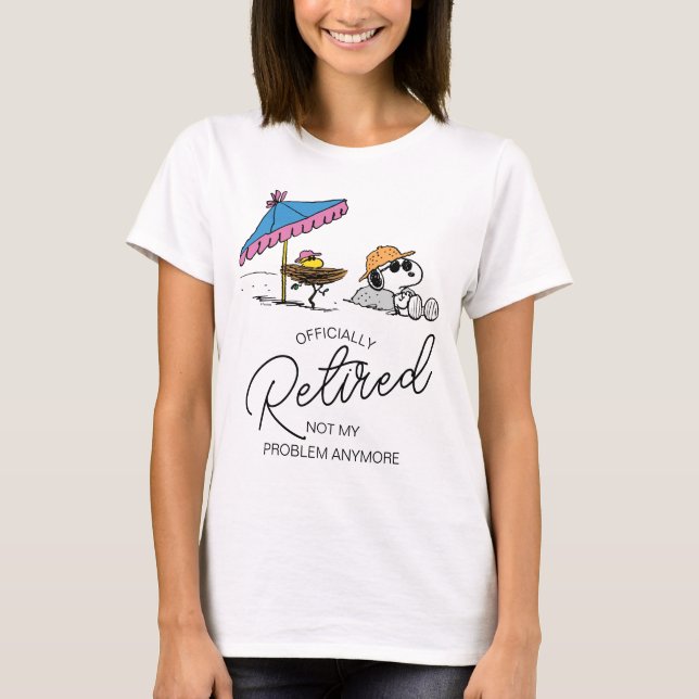 Peanuts | Snoopy & Woodstock Beach I'm Retired T-Shirt (Front)