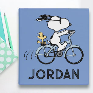 Peanuts   Snoopy & Woodstock Bicycle 3 Ring Binder
