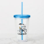 Peanuts | Snoopy &amp; Woodstock Bicycle Acrylic Tumbler