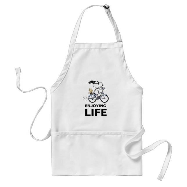 Peanuts | Snoopy & Woodstock Bicycle Adult Apron (Front)
