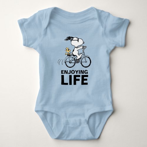 Peanuts  Snoopy  Woodstock Bicycle Baby Bodysuit